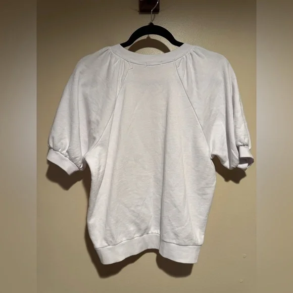 Z SUPPLY GIANNA TERRY TEE - WHITE size x-Small XS - Picture 10 of 12
